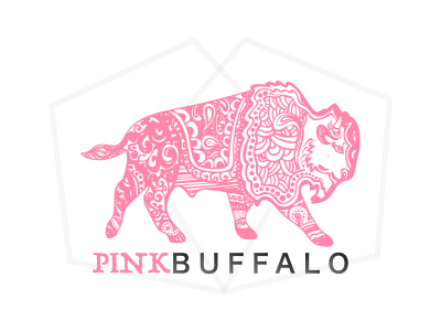 Pinkbuffalo animals brand buffalo dope drawing identity illustration logo
