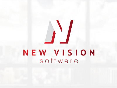 New Vision Logo Design brand identity logo negative space typography