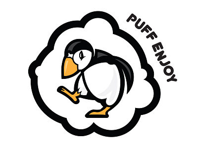 Puffenjoy Logo illustration logo vector