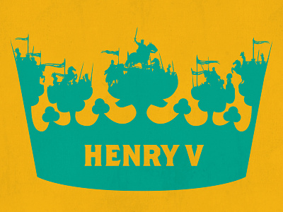 Henry V Show Art illustration poster red bank