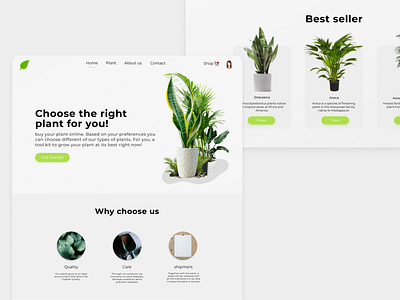 Plant site landing page