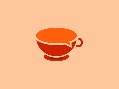 A Cup of Chat chat coffee shop conversation corporate design corporate logo design dual meaning flat design logo graphic design logo startup