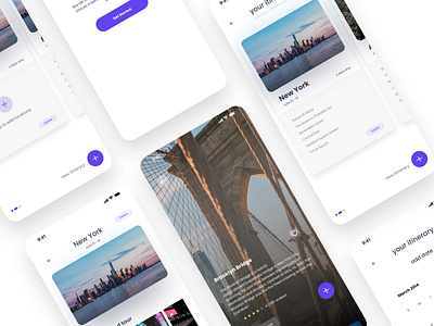 Travel itinerary app journey tour ui design ux