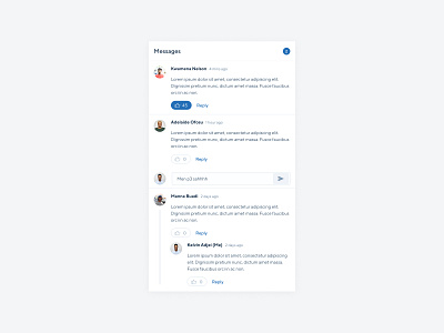 Messages and reply pop down chat messages pop up product design ui ui design ux
