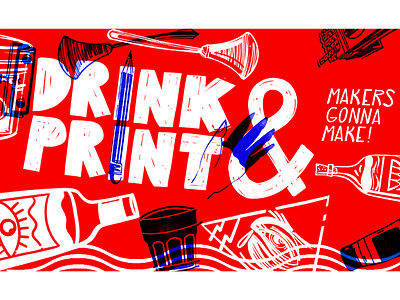 Poster for ' Drink & Print' event