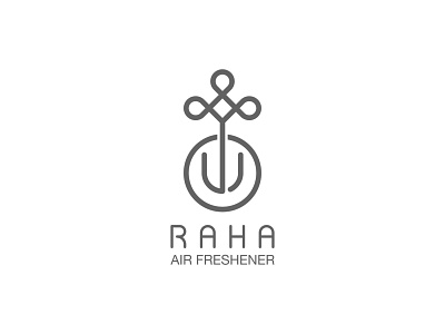 RAHA AirFreshener Logo Design airfreshener branding cosmetics cosmetics logo design icon illustration logo minimal perfume spray