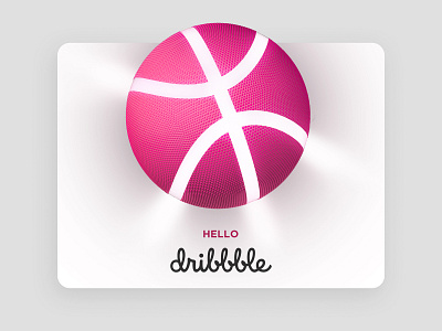 Hello Dribbble! 3d 3d art ball basketball c4d cinema 4d cinema4d dribbble invite glow hello hello dribbble hellodribbble invitaion invite