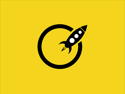 Rocket in Circle Logo adobe illustrator clean custom logo design design designer