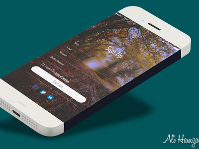 Sign Up Page Designed adobe adobe photoshop app mobile mobile ui mockup signup