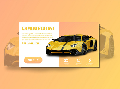 Lamborghini Car landing Page adobexd design landing ui design website design xd design