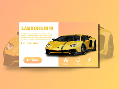 Lamborghini Car landing Page