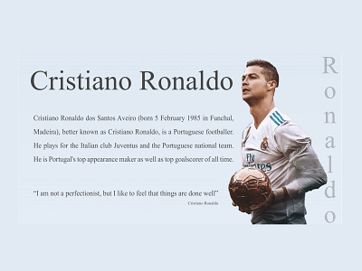 Design For Ronaldo fans adobe premiere branding creative design illustration typography vector