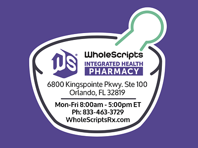 WholeScripts Pharmacy Magnet branding design health