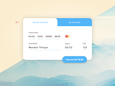 Payment Modal barlow blue checkout credit card dailyui payment