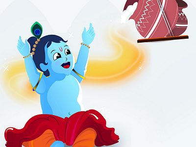 Little Krishna adobe illustrator illustration