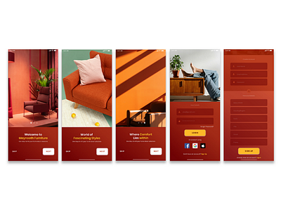 Furniture App UI Design. adobe xd ios ui design