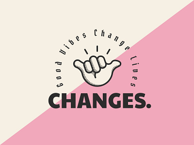 Change alt logo affinity designer alternative charity good vibes halftone hand illustration ipad pro mental health retro retro logo