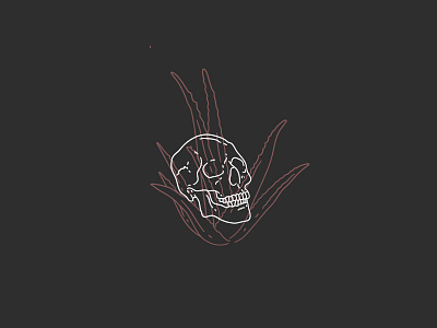 New Ideas affinity designer agarve death growth illustration ipad pro line art linework plant skull