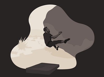 Joshua Tree Bouldering adobe illustrator affinity designer boulder bouldering illustration ipad pro joshua tree rock climbing vector art