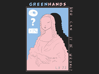 Green Hands T Shirt Design adobe illustrator illustration mona lisa music art t shirt art t shirt design