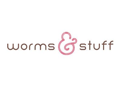 Worms & Stuff ampersand brand identity logo mark typography worms