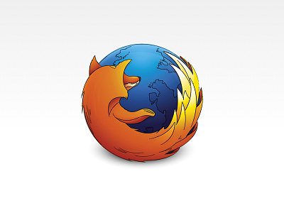 Firefox Comic-Style Logo comic firefox icon line art logo mozilla ui ux