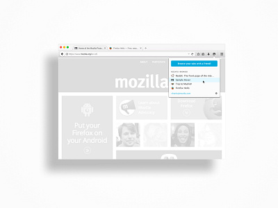 A simpler Firefox Hello firefox mozilla panel ui ux window