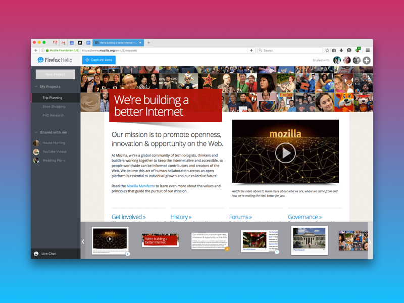 #Rooms Concept 3 product design concept interaction ux ui mozilla