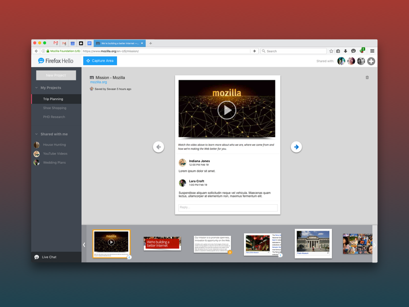 #Rooms Concept 4 product design concept interaction ux ui mozilla