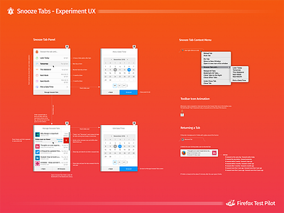 Snooze Tabs Experiment UX for Firefox Test Pilot browsers firefox mozilla snooze tabs ui ux