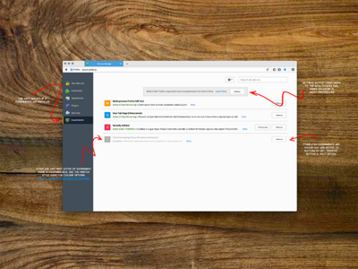Firefox Shield Study Experiments Tab