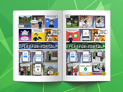 Firefox File Sharing User Stories book browsers cartoon comic comicbook comicstrip firefox products storyboard strip ui ux