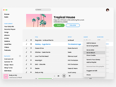 Daily UI 009 / Music Player