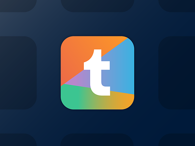 Tumblr App Icon Redesign app brand icon logo rainbow tumblr
