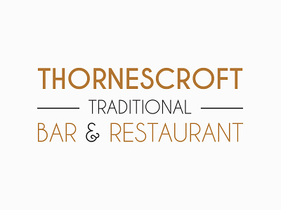 Thornescroft Restaurant Branding bar branding light logo minimal restaurant