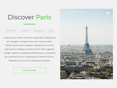 Discover Paris button city city break clean ghost labels light paris tags travel website