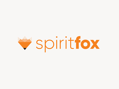Spirit Fox brand clean font fox logo orange