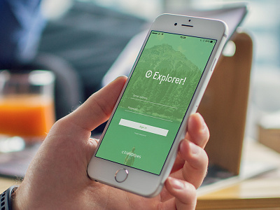 Citiescapes - Explorer app citiescapes iphone login mockup sign in travel