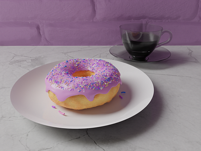 It's doughnuts and coffee made through blender blender coffee doughnuts