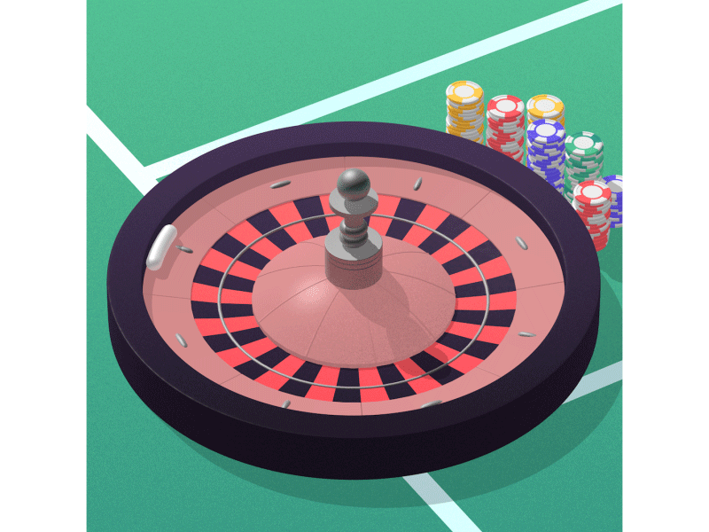 Roulette Wheel - Animated illustration casino cinema 4d gamble gambling gif grain jackpot las vegas motion design motion graphics roulette wheel