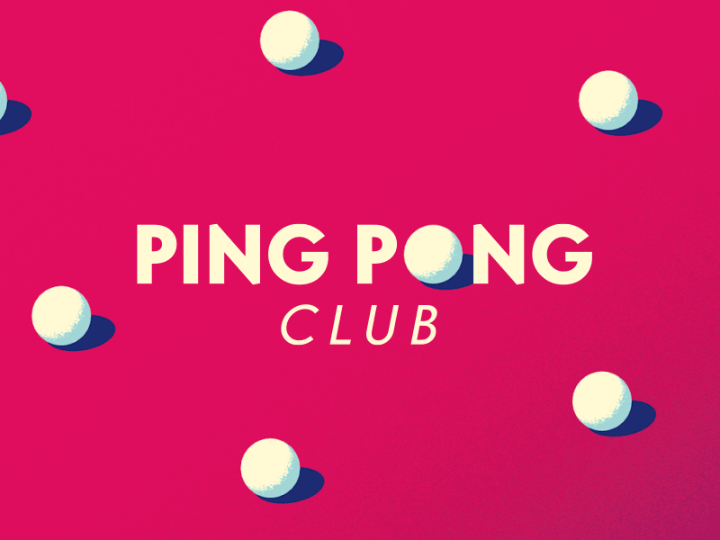 Ping Pong Club Loop 3d animation bounce c4d cinema 4d gif loop motion design new ping pong texture welcome