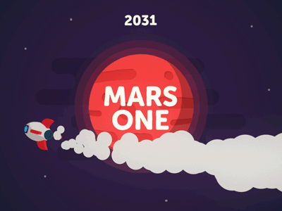 Mars One 2031 after effects c4d cinema 4d colonization gif mars mars one motion design planet rocket sketch toon space