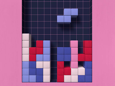 Tetris Sex - Ping Pong Club #8 3d after effects animation arcade c4d cinema 4d cube game gif motion design sex tetris