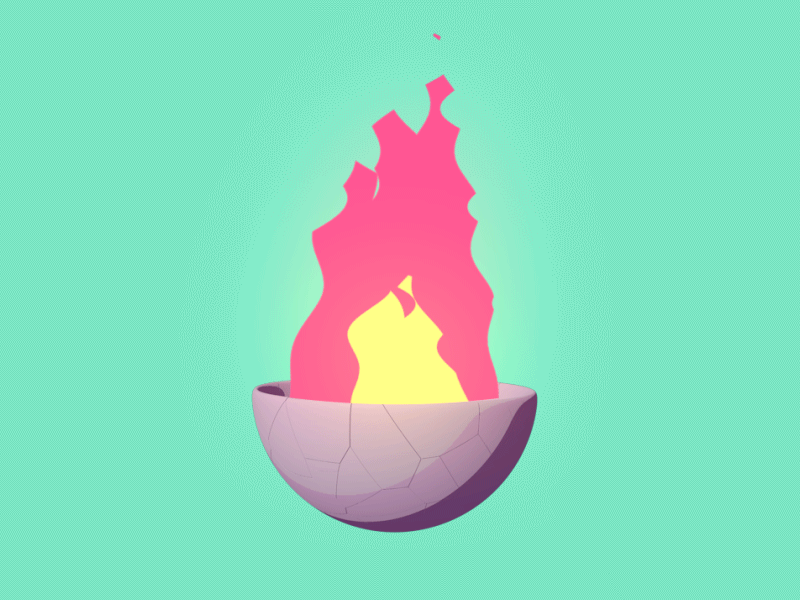 Jungle Fire Vase - PPC #9 after effects amazonia animation art direction cinema 4d fracture gif illustration jungle fire vase loop motion design