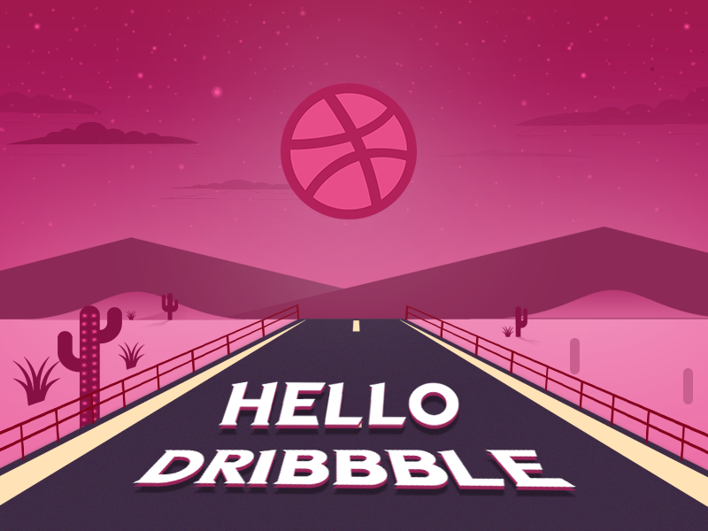 Hello Dribbble! illustration branding typography hello dribble hello