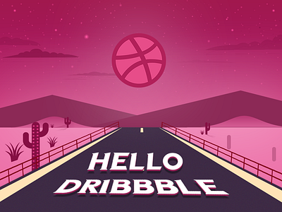 Hello Dribbble! branding hello hello dribble illustration typography