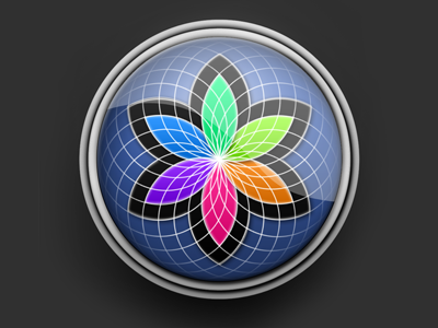 Secret Logo design dumbwaiter dwaiter flower gloss icon logo petal round