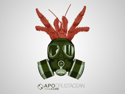 ApoCrustacean apocalypse apocrustacean crab crustacean design dumbwaiter gask illustration mask shirt t