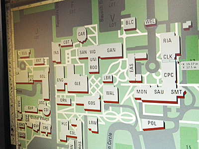 Campus Map 01 building campus design direction dumbwaiter interactive map navigate path print road