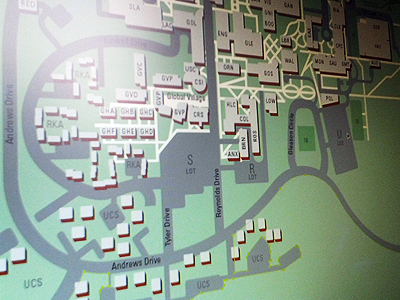 Campus Map 02 building campus design direction dumbwaiter map navigate path road street